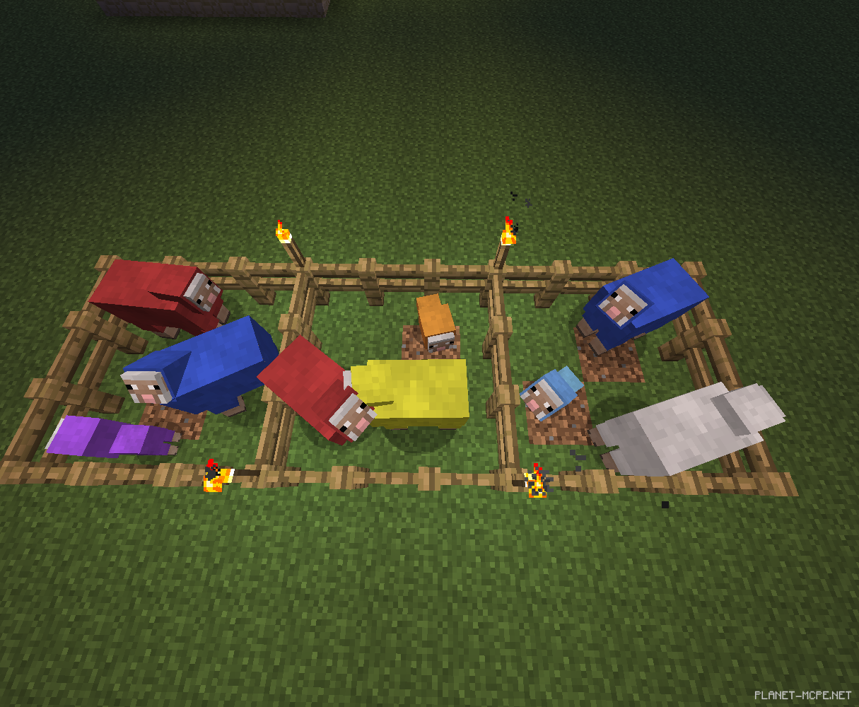 Цвета детенышей овец при breeding в Minecraft PE 1.26