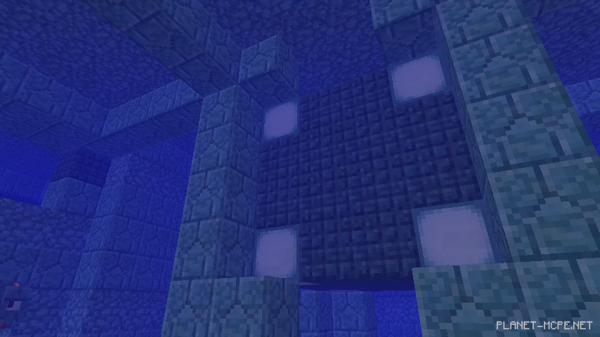 Губка и золото в подводной крепости Minecraft PE 1.26