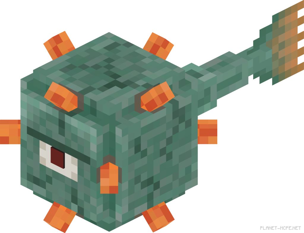 Страж в океанском памятнике Minecraft PE 1.26