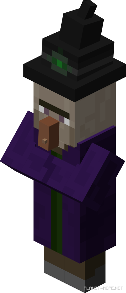 Ведьма в хижине на болоте в Minecraft PE 1.26