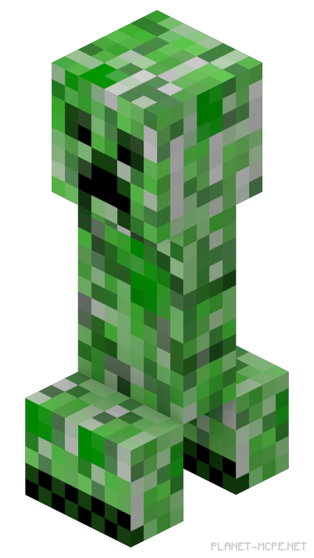 Два крипера в Minecraft PE 1.26
