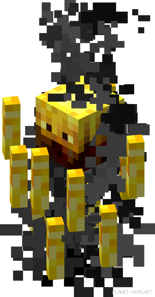 Ифрит атакует огненными шарами в Minecraft PE 1.26