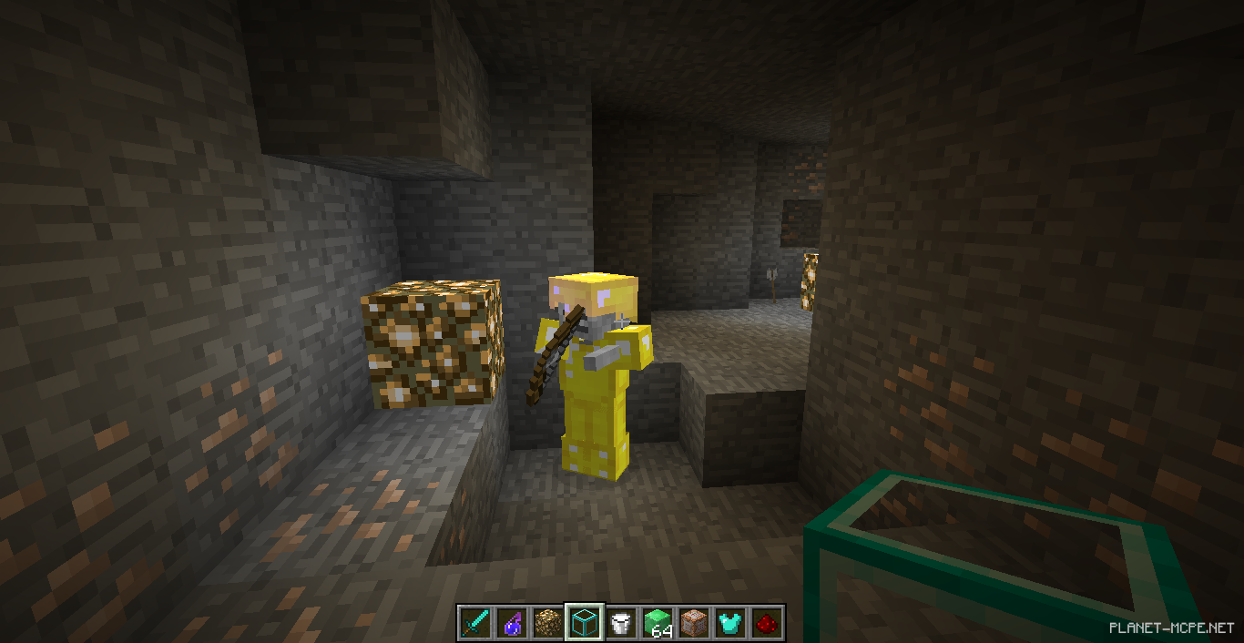 Спавнер скелетов в подземелье Minecraft PE 1.26