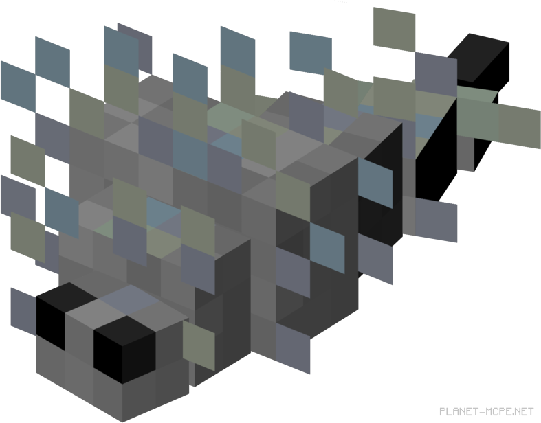 Чешуйница вылезает из infested блока в Minecraft PE 1.26