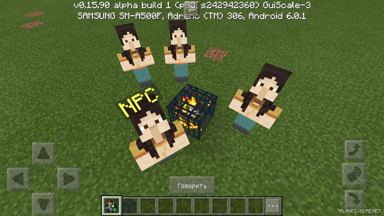 Спавн NPC из спавнера в Minecraft PE 1.26