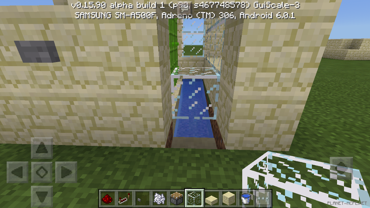 Скрытая редстоун-схема фермы тростника Minecraft PE 1.26