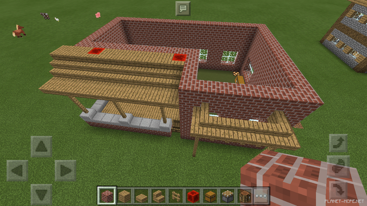 Двухэтажный дом из кирпича [2 часть][Гайды Minecraft PE]