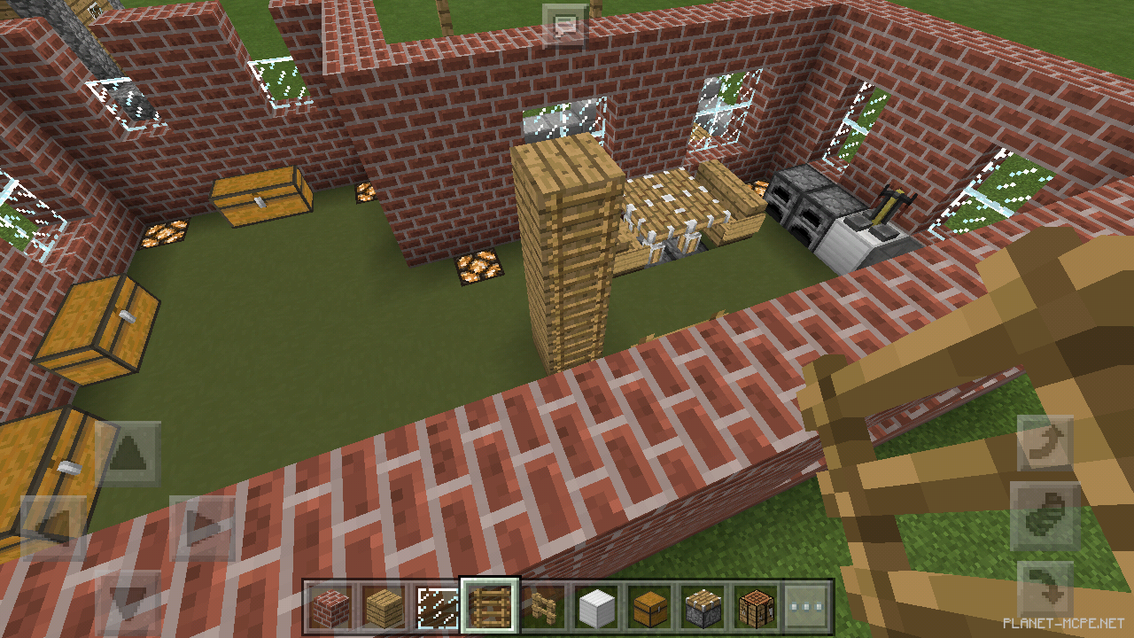 Двухэтажный дом из кирпича [2 часть][Гайды Minecraft PE]