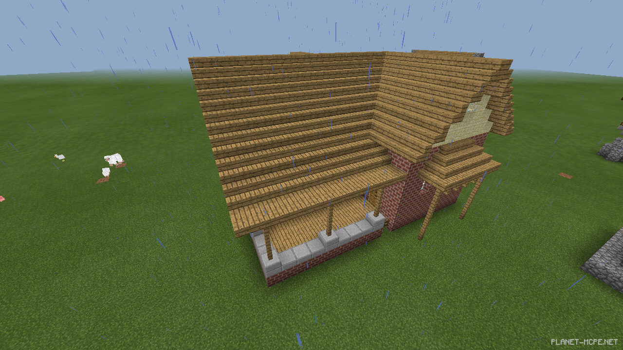 Двухэтажный дом из кирпича [2 часть][Гайды Minecraft PE]