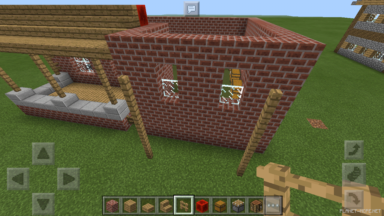 Двухэтажный дом из кирпича [2 часть][Гайды Minecraft PE]