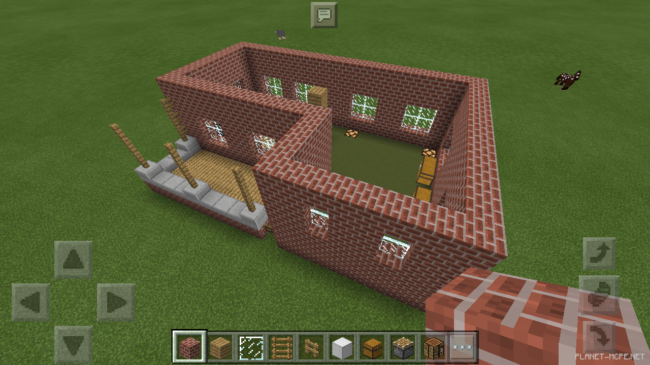 Двухэтажный дом из кирпича [2 часть][Гайды Minecraft PE]