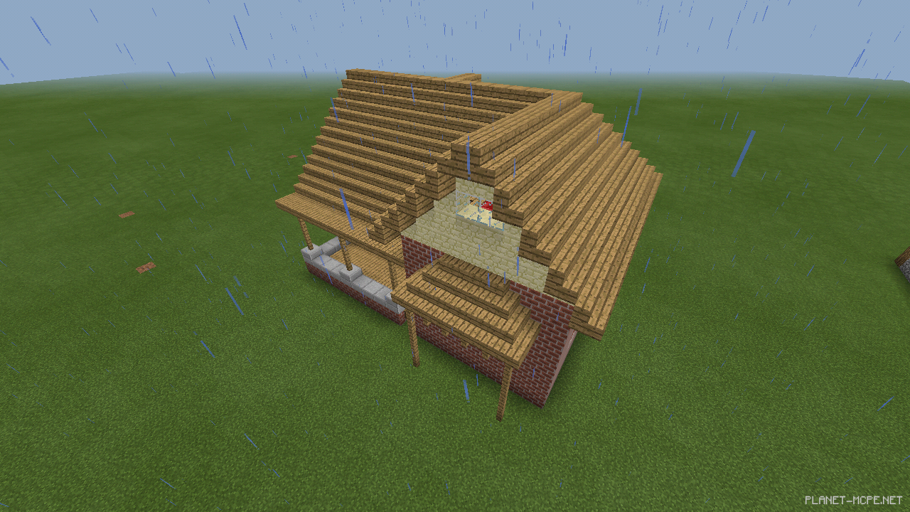 Двухэтажный дом из кирпича [2 часть][Гайды Minecraft PE]