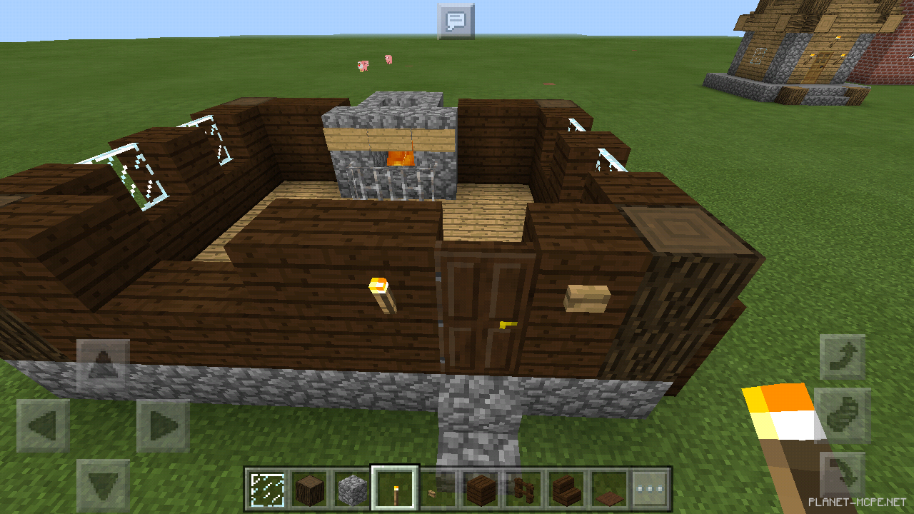 Маленький дом из тёмного дерева [2 часть][Гайды Minecraft PE]