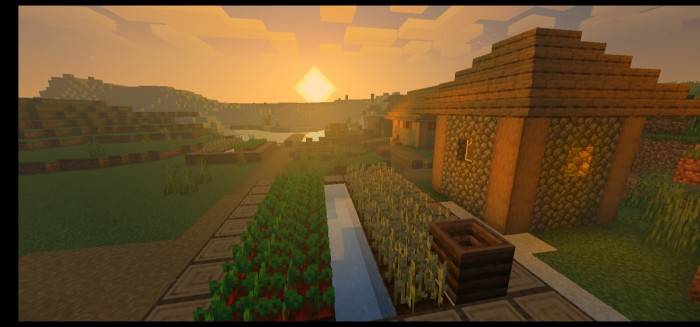 Закат в Майнкрафте | Шейдеры Enchanted HSBE