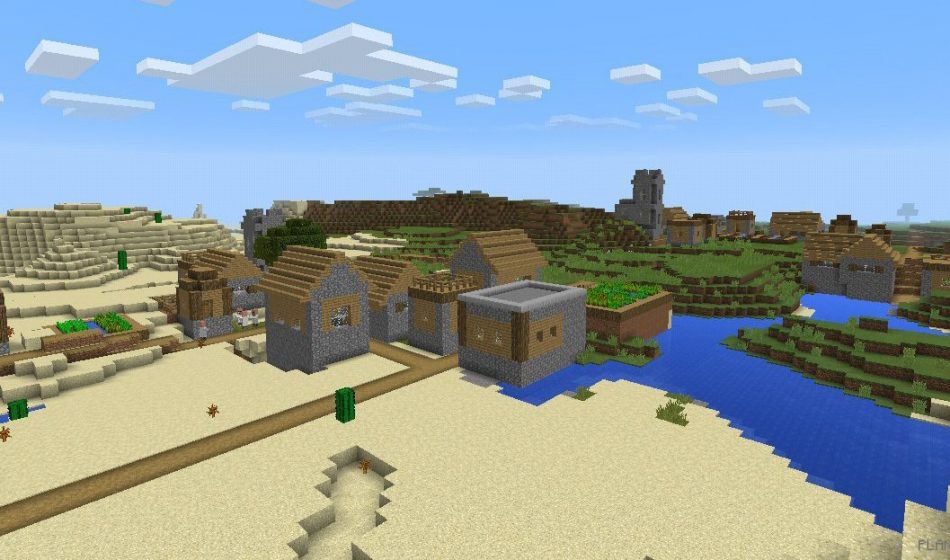 Temple and two villages at spawn [0.13.x]