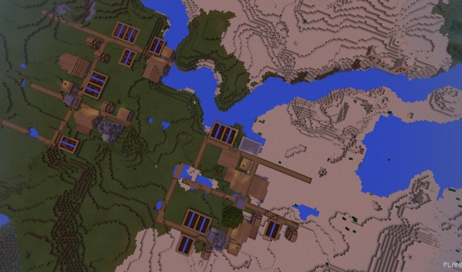 Temple and two villages at spawn [0.13.x]