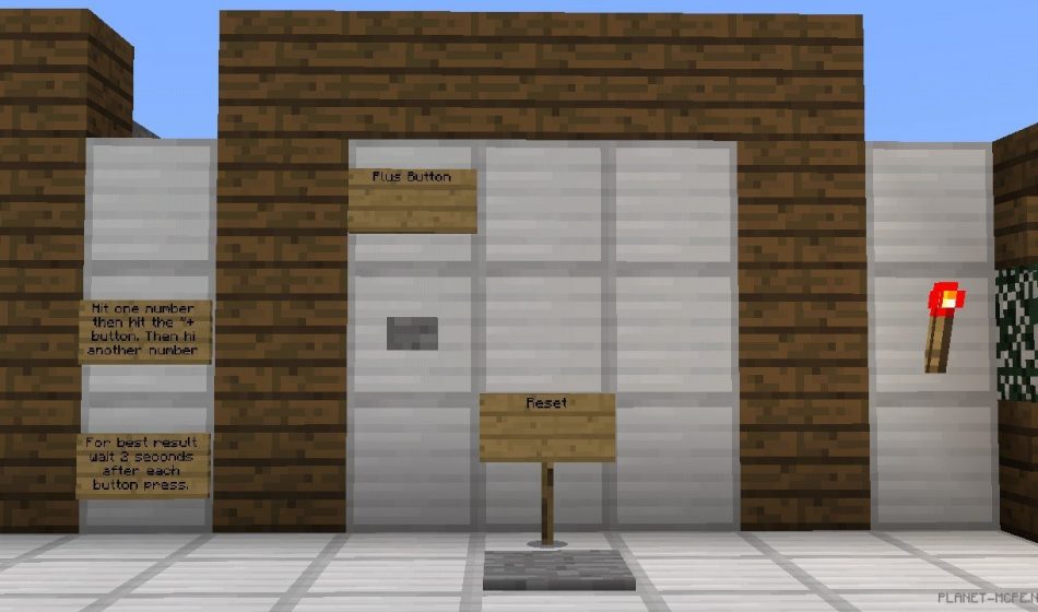 Карта Redstone Calculator (Редстоун)