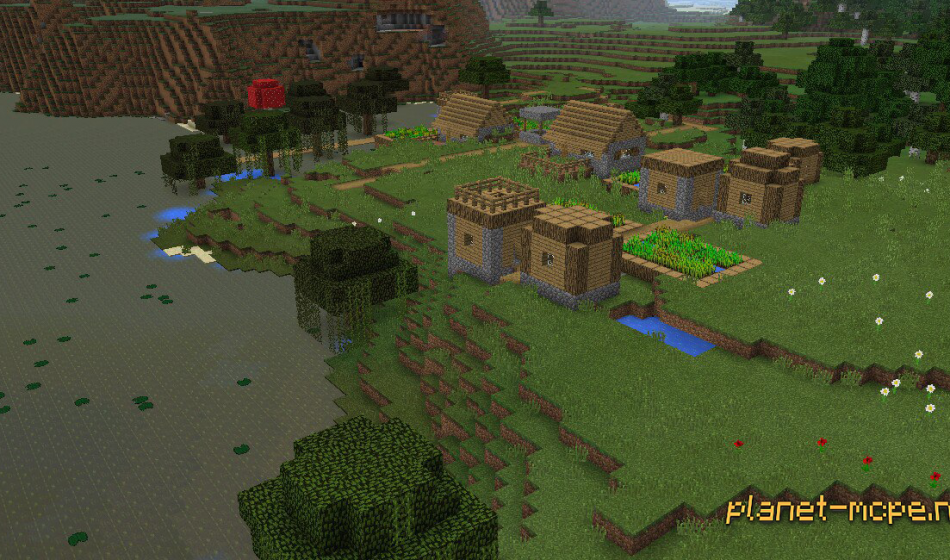 Хижина ведьмы и деревня на спавне [0.14.x]