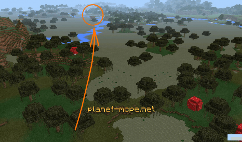 Две хижины ведьмы и деревня на спавне [0.14.x]