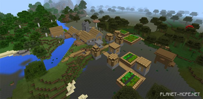 Деревня и хижина ведьмы на спавне [0.15.x]