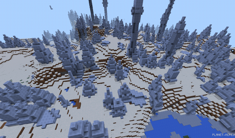 Ледяной биом и деревня с кузницей [0.15.x]