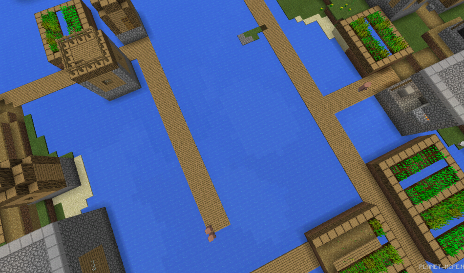 Двойная деревня рядом со спавном [0.15.x]