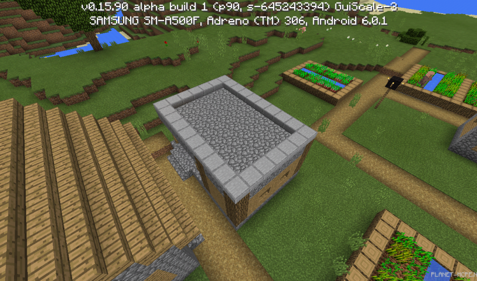 Деревня с кузницей, рядом с глиняным биомом [0.16.x - 0.15.x]