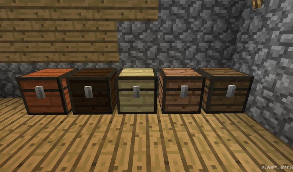 Сундуки с разного типа дерева [MCPE 0.17.0]