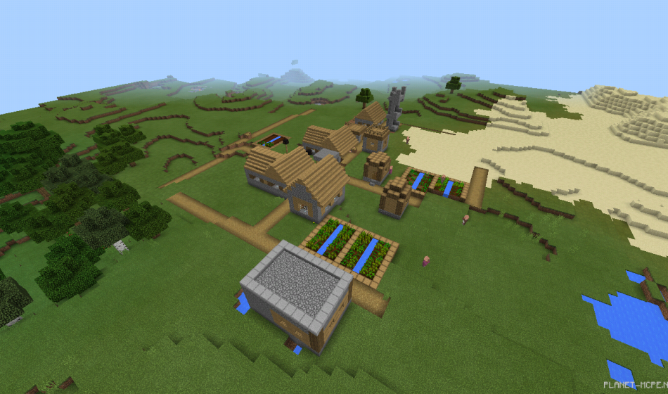 Простая деревня на спавне [0.16.x - 0.15.x]