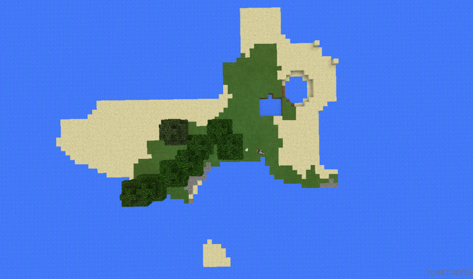 Идеально ровный остров с деревьями [0.16.x - 0.15.x]