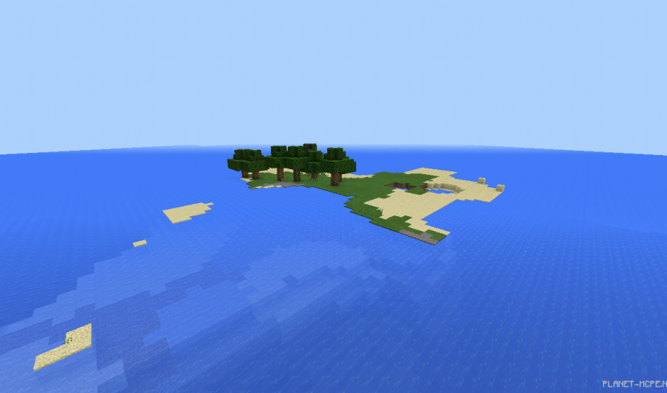 Идеально ровный остров с деревьями [0.16.x - 0.15.x]