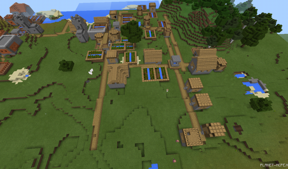 Тройная деревня на спавне [0.16.x]