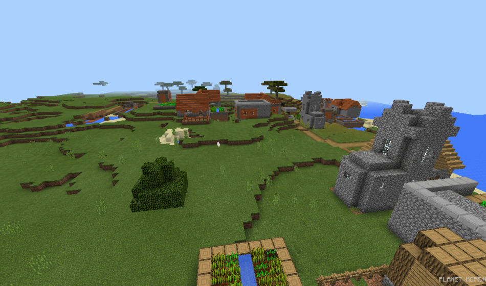 Тройная деревня на спавне [0.16.x]