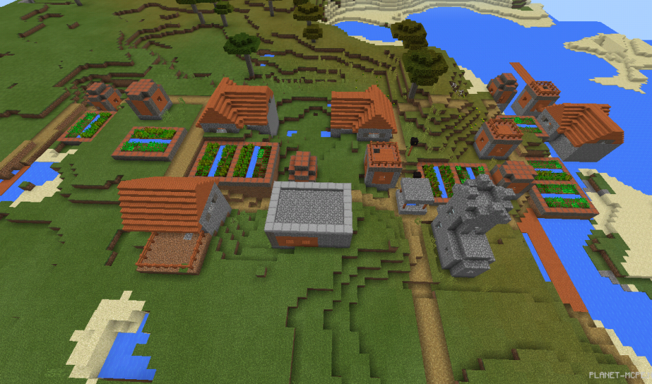 Тройная деревня на спавне [0.16.x]