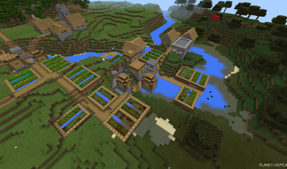 Тройная деревня на спавне [0.16.1|0.16.0]