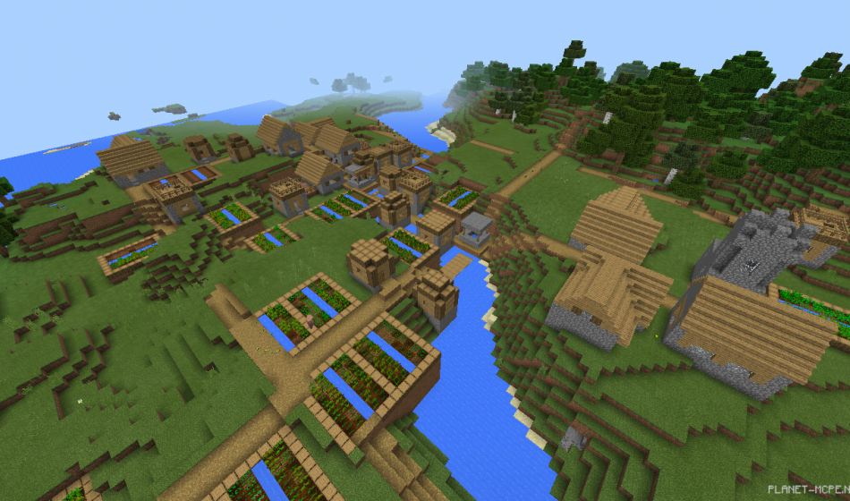 Тройная деревня на спавне [0.16.1|0.16.0]