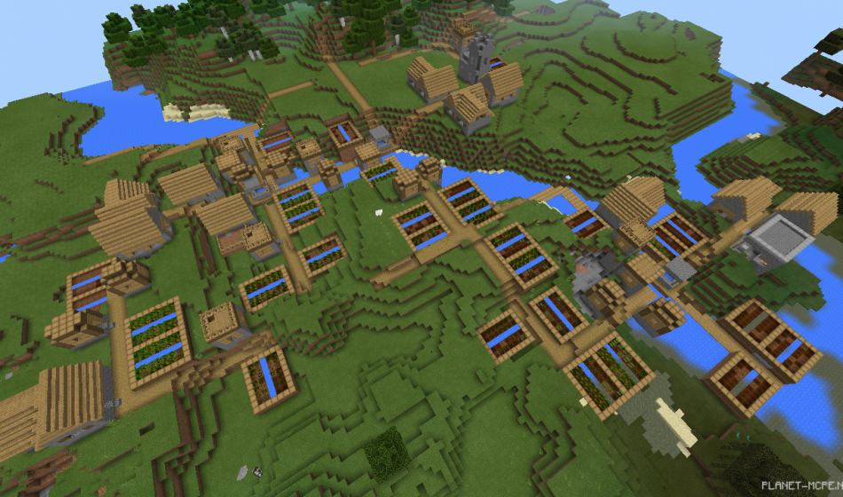 Тройная деревня на спавне [0.16.1|0.16.0]