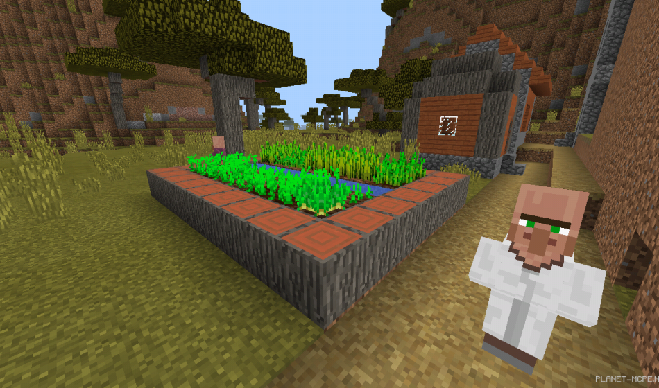 Деревня из красного дерева на склоне горы [0.16.1|0.16.0]