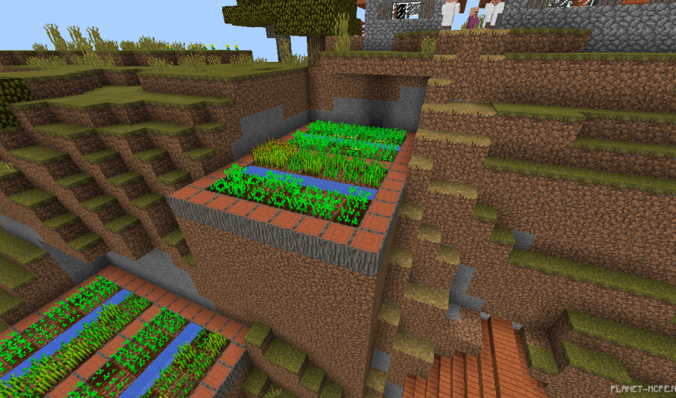 Деревня из красного дерева на склоне горы [0.16.1|0.16.0]