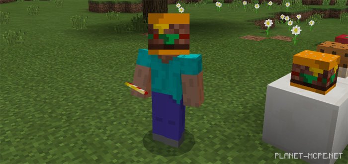 Текстурпак Food Mob Heads 1.0/0.17.0/0.16.1/0.16.0