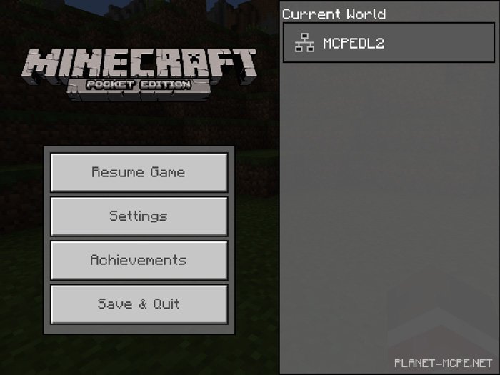 Текстур пак CustomPauseScreen 1.0/0.17.0