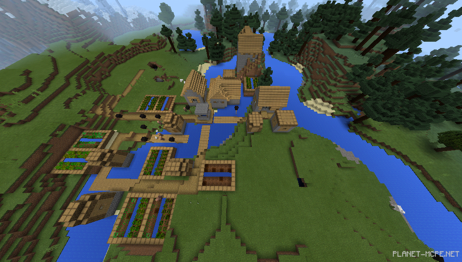 Биом с ледяными шипами и деревня [1.0.5/1.0.0]