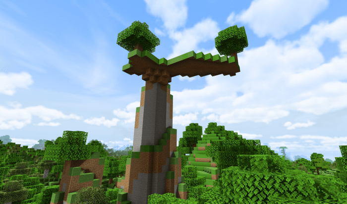 Сид с болотом, деревней в джунглях и высокой скалой 1.16 | Сиды для Minecraft