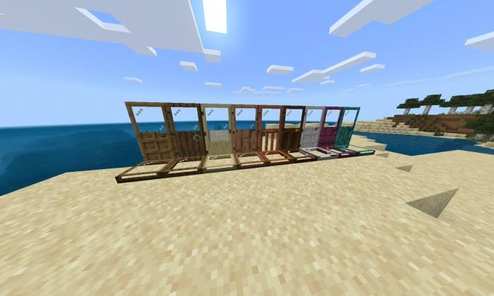 Двери со стеклом | Текстуры Улучшенный Бедрок