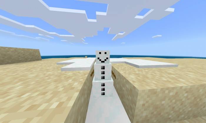 «Добрые» снеговики в MCBE | Текстуры Улучшенный Бедрок