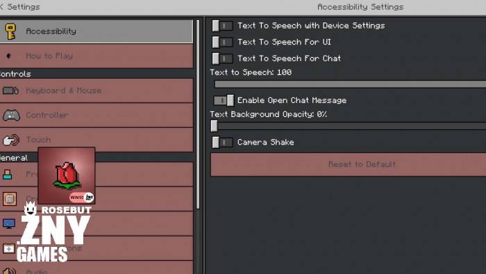 Меню настроек | Текстуры Розы
