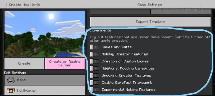 Улучшение настроек | Текстуры Улучшенный экран настройки мира