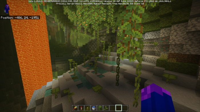 Пышные пещеры | Текстуры Улучшение тумана и цветов воды