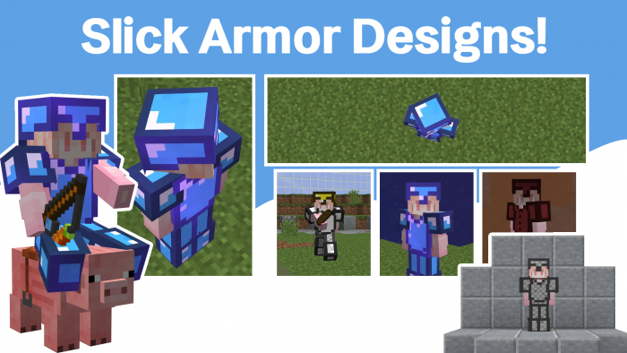 Гладкий дизайн брони в MCBE | Текстуры basepvp