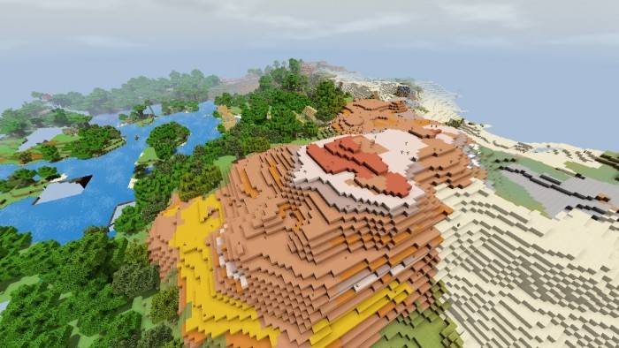 Столовые горы | Сид Шесть биомов и деревня